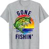 Gone Fishing T Shirt Youth Boys Kids Toddler Funny Bass Fish