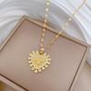 Geometric Zircon Love Light Luxury Temperament Gorgeous Full Diamond Necklace Female Versatile Collarbone Chain Titanium Steel Chain