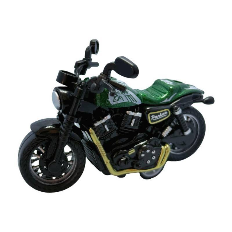 Simulated Motorcycle Pull-back Racing Alloy Car Model Clip Doll Toy Ornaments Keychain Children's Toys