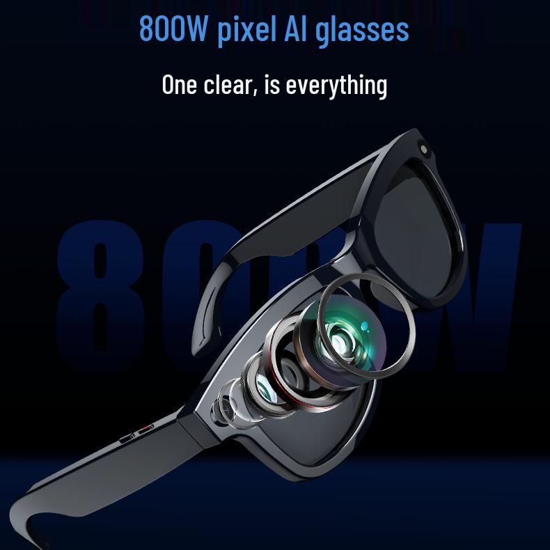 AI Smart Photo Glasses M01Pro: Voice Assistant, Image Recognition, Translation, Bluetooth, 800W Pix.