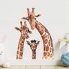 Cartoon Giraffe Family Wall Sticker Nakleyka for Kids Bedroom Nursery Bedroom Detskaya Entrance Hall Decor Decoration
