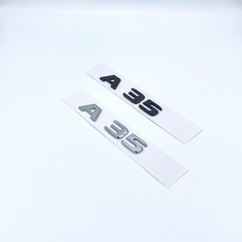 2017 Silber Schwarz Buchstaben A35 Turbo 4matic Emblem für Mercedes Benz AMG Auto Fender Trunk Hinten W176 W177 Logo Aufkleber