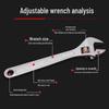 Adjustable Steel Wrench - Movable Jaw, Sizes: 6", 8", 12", 15", 18