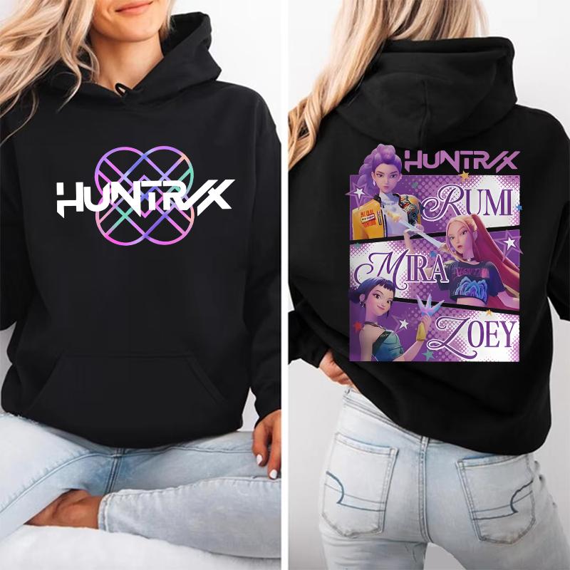 Anime Kpop Demon Hunters Mira Rumi Zoey Printed Hoodies Women Men Autumn Winter Casual Long Sleeve Pullover Sweatshirts