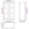 Wall Mounted Cabinet with Storage White 60 X 31 X 100 Cm Engineered Wood
