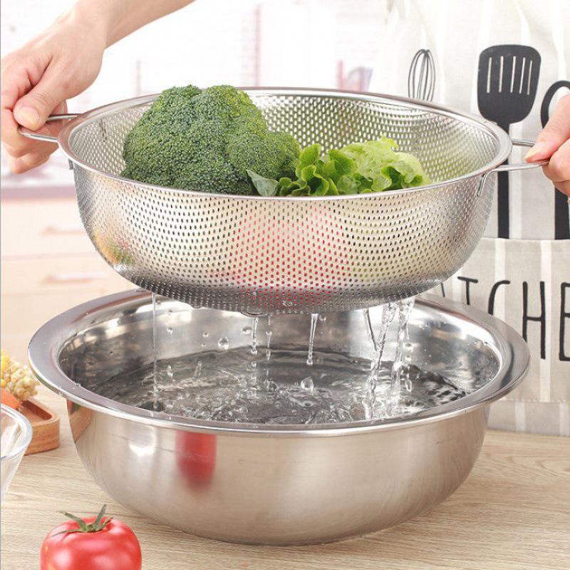 Stainless Steel Sink Drain & Vegetable Washing Basket
