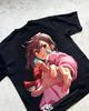 Dandadan Momo Ayase Reaching Out Portrait Graphic Black T-Shirt | Shonen Anime/Manga Fan Streetwear Merch Tee
