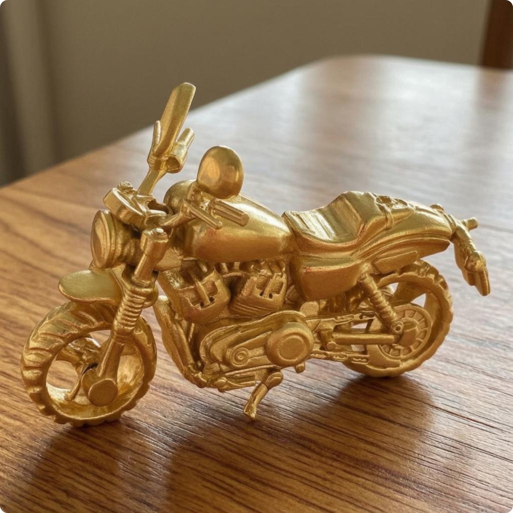 Motorcycle Figurine Metal Motorcycle Model Miniature Antique-Style Sculpture Mechanical for Collectors, Desk, Shelf