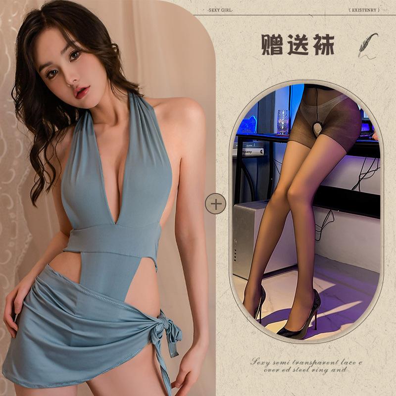 New sex underwear women's dead library water even sexy open file free secretary suit hip skirt sexy nightclub uniform