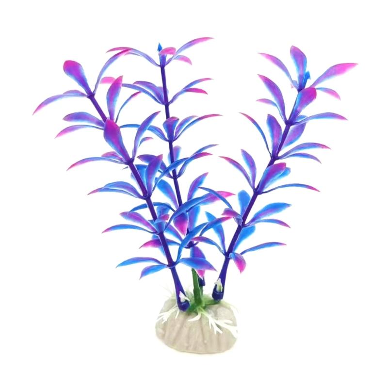 2 Stück Wasserpflanzenblätter für Fischtank Aquarium Dekoration Schönes Aussehen Künstliche Pflanzenblätter Mehrfarbig