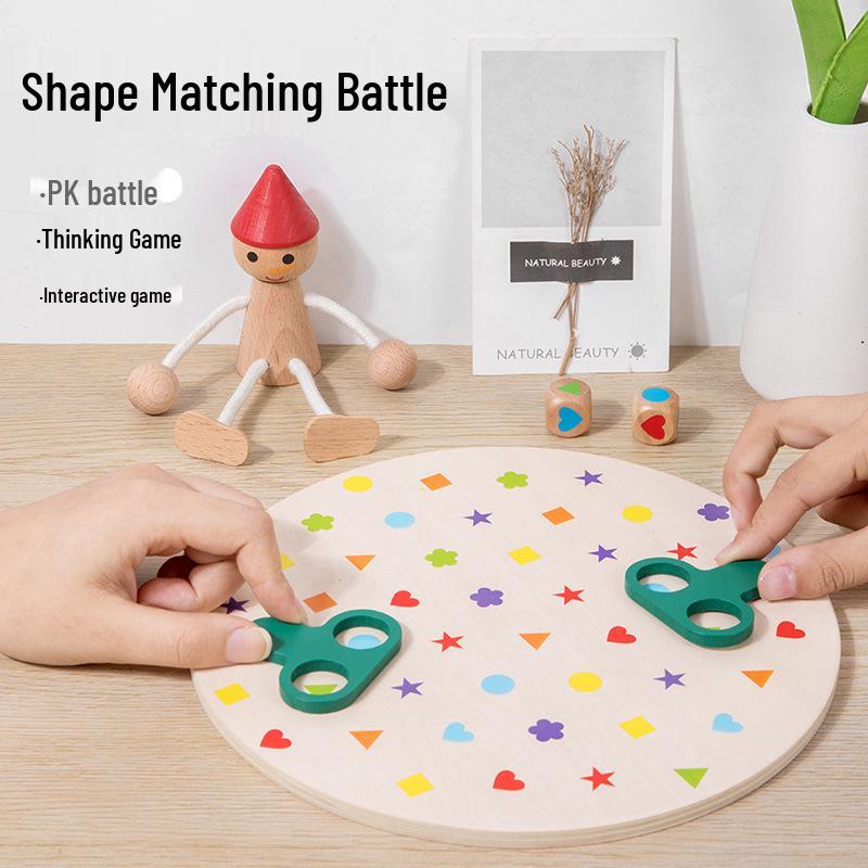 

Wooden Brain Training Shape-Matching Game for Parent-Child Interaction