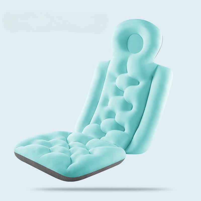 Anti-Slip Bathtub Mat with Pillow Backrest for Comfortable Bathing