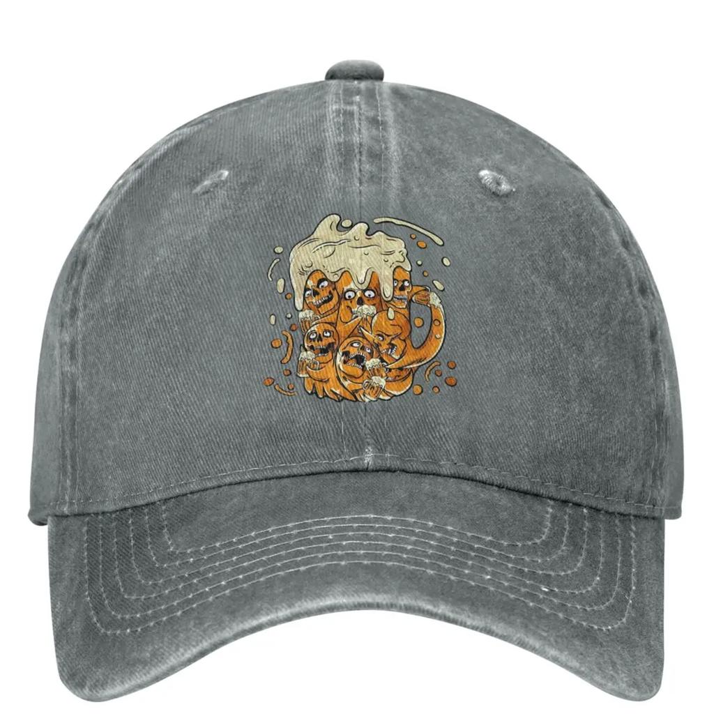 Beer Spooky Halloween Funny Oktoberfest Baseball Cap Outdoor Sports High Quality Trucker Hat Unisex Unisex Sunshade Baseball Caps