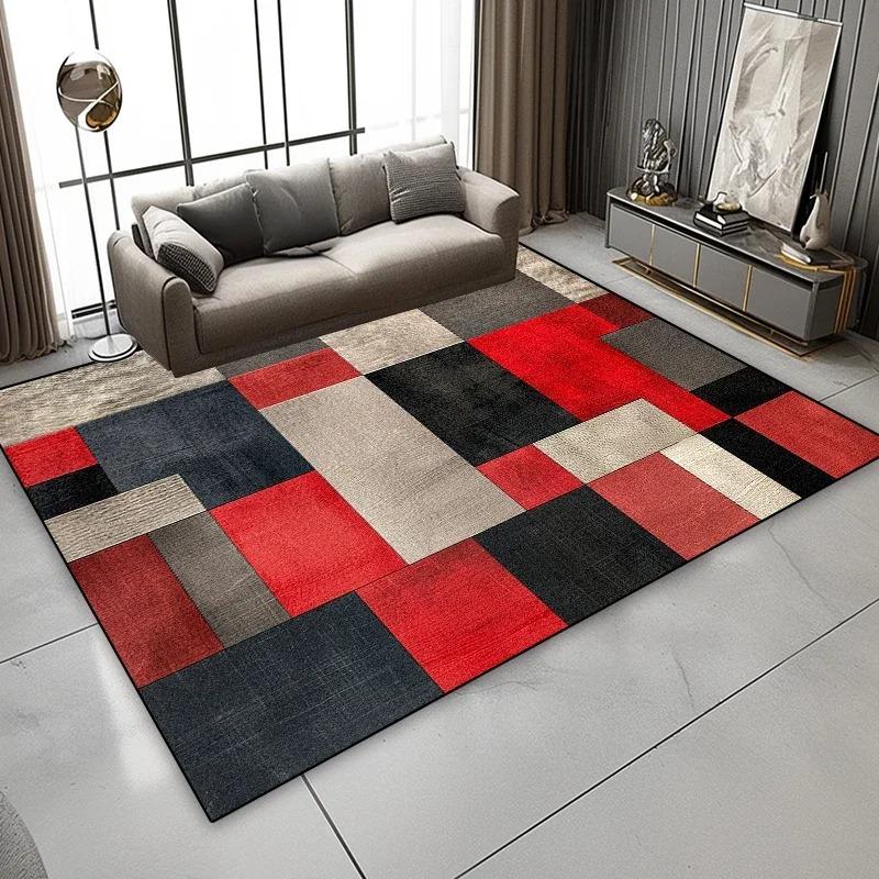 Nordic Abstract Art Luxury Carpets Living Room Geometric Home Decoration Washable Soft Rugs Area Bedroom Lounge Sofa Mat