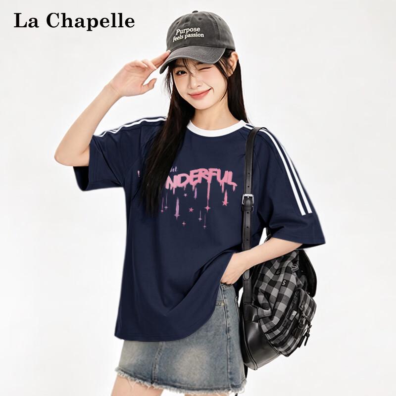 La Chapelle Women s American Sweet-Cool Letter Print T-Shirt L