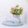 Simulation Flower Decorations Rattan Flower Basket Tricycle Bicycle Model Home Garden Wedding Party Decoration Romantic And Cute
