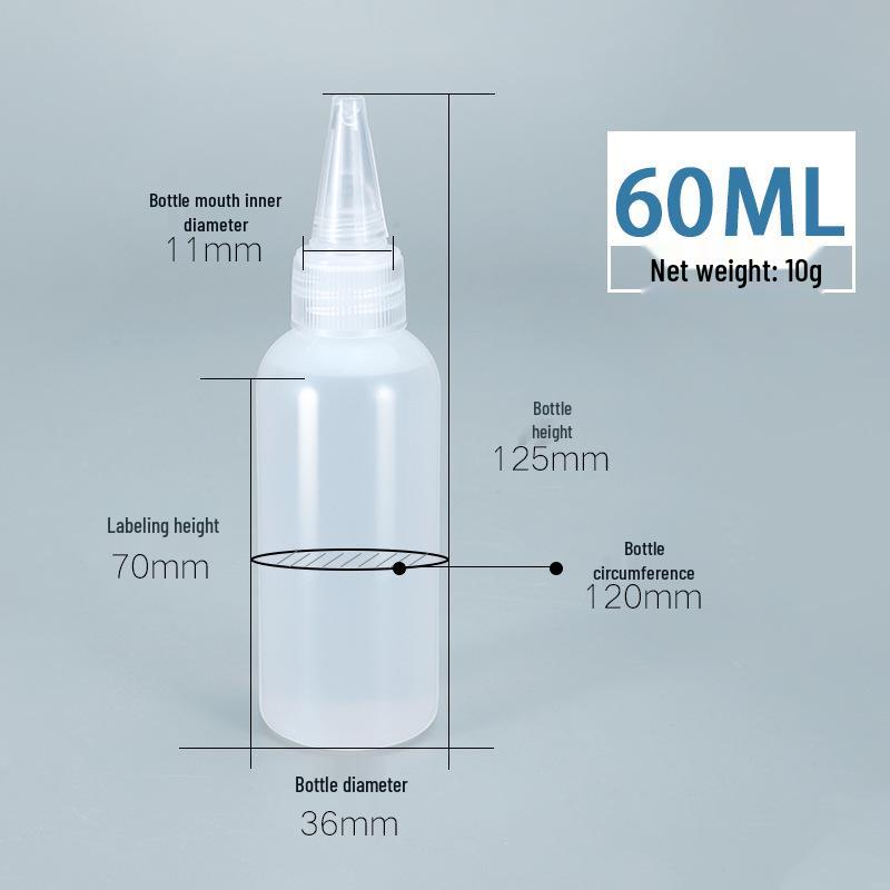 Thickened Transparent Needle-Tip Glue Bottle for Industrial Dispensing