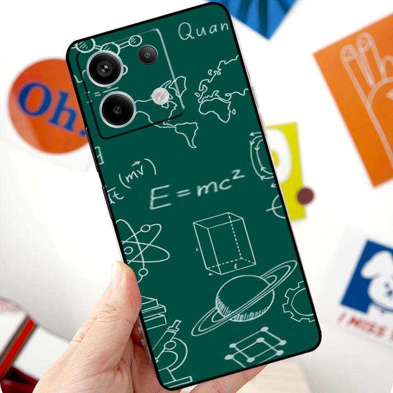 E=mc2 Mathematical Physical Formula Funda For Xiaomi Redmi Note 13 10 11 12 14 15 Pro Plus Case For Redmi 15 12C 13C 14C 10C 15C