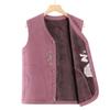 YUZHAOLIN Women's Plush Lined Embroidered Warm Vest