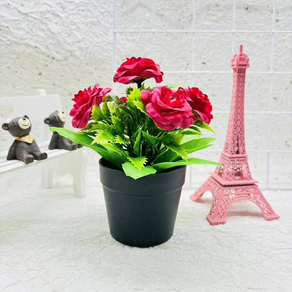 Bonsai Realistic Rose Room Decoration For Store Window Display And Events