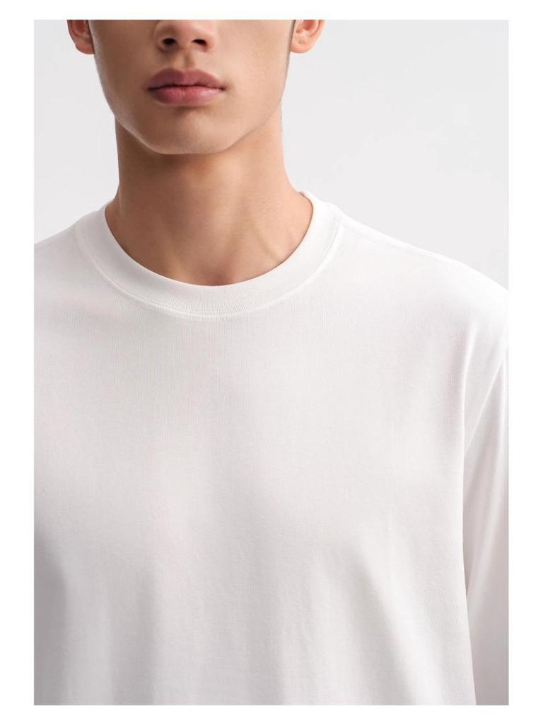 Men's Heavyweight Long Sleeve Cotton T-shirt: Versatile, Loose-Fit Base Layer for Autumn/Winter 2025