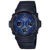 Casio G-Shock Radio-Controlled Solar Watch, Blue Paisley Series, AWG-M100SBP-1AJF, Men's, Black