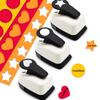 3pcs Paper Cutter for Crafts Hole Puncher Tool Set 25mm 1 Inch Flower Shamrock Circle Heart Star Shape for Card Making Scrapbook