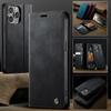 For iPhone 13 Pro Max 6.7 inch Case CASEME 033 Series RFID Blocking Wallet Stand Calf Texture Leather Phone Cover