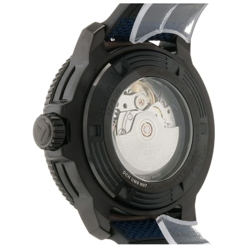 Tissot Seastar Men's Watch with Leather Strap and Blue Dial, Officially Imported, Model T1206073704100