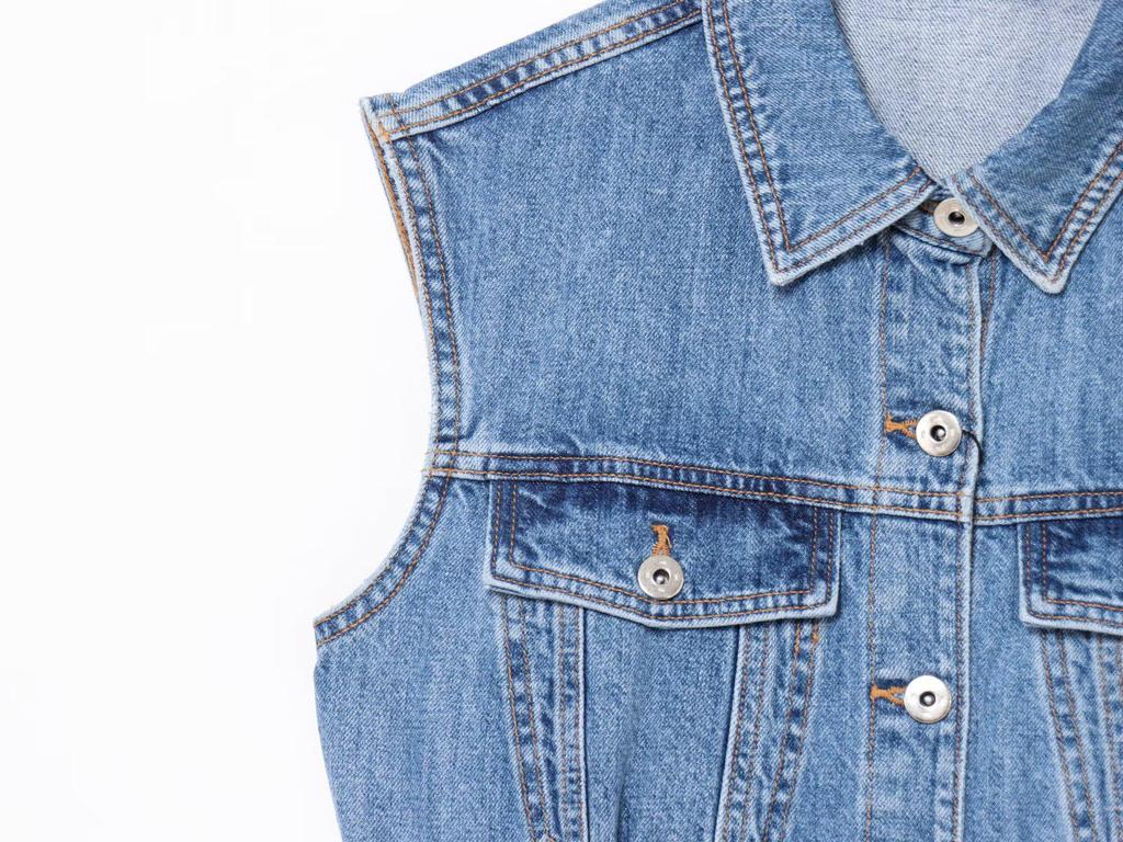 2025 Spring Women's Fashion: European and American Style Balloon Silhouette Denim Jumpsuit