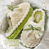 Bow cotton slippers women's winter new indoor home thick bottom non-slip warm fluffy slippers women