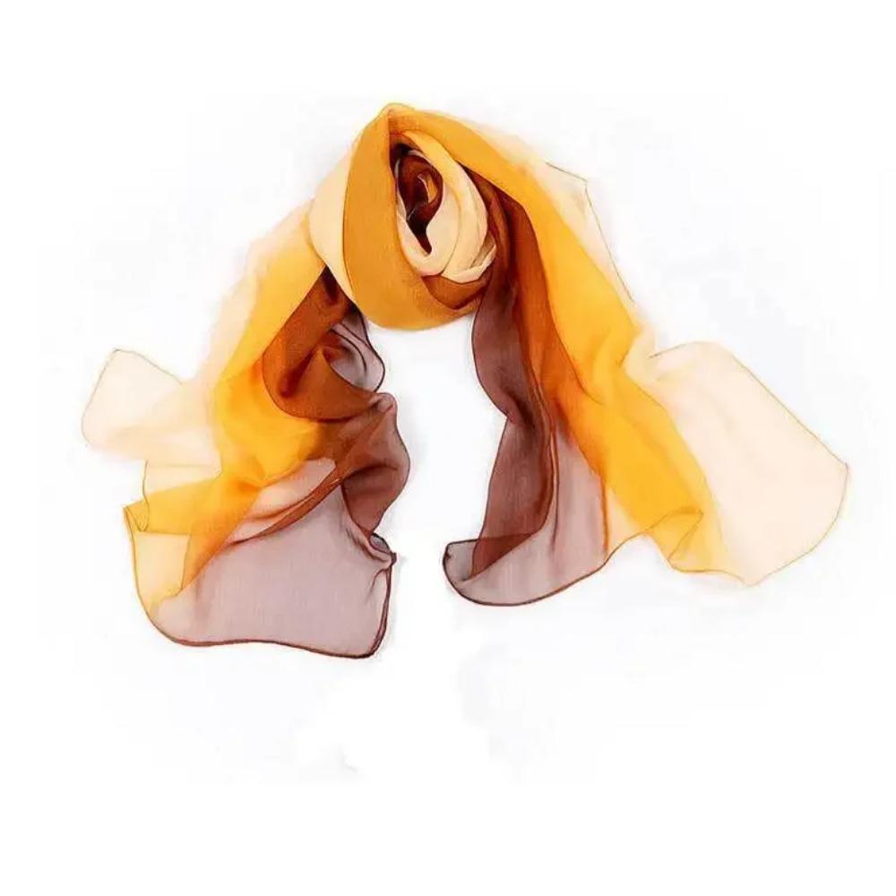 160*50cm Gradient Fashion Chiffon Scarf Women's Long Wraps and Shawls Lady Spring Autumn Scarves Bandana Hijab Stoles
