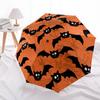 Halloween Night Bat Umbrella Automatic Open/close, Sturdy Iron Frame & 8-Rib Structure, Umbrella for Women & Men, Christmas Gift