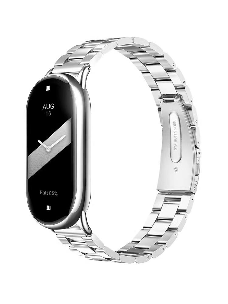 For Xiaomi Band 10/9/8 NFC Metal Stainless Steel Watch with Adjustable Strap Tool
