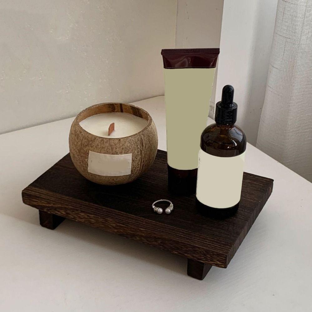 Holz-Aromatherapie-Parfümtablett Rechteckiger Schlüsselhalter Retro Schmuckaufbewahrungstablett Schminkaufbewahrung