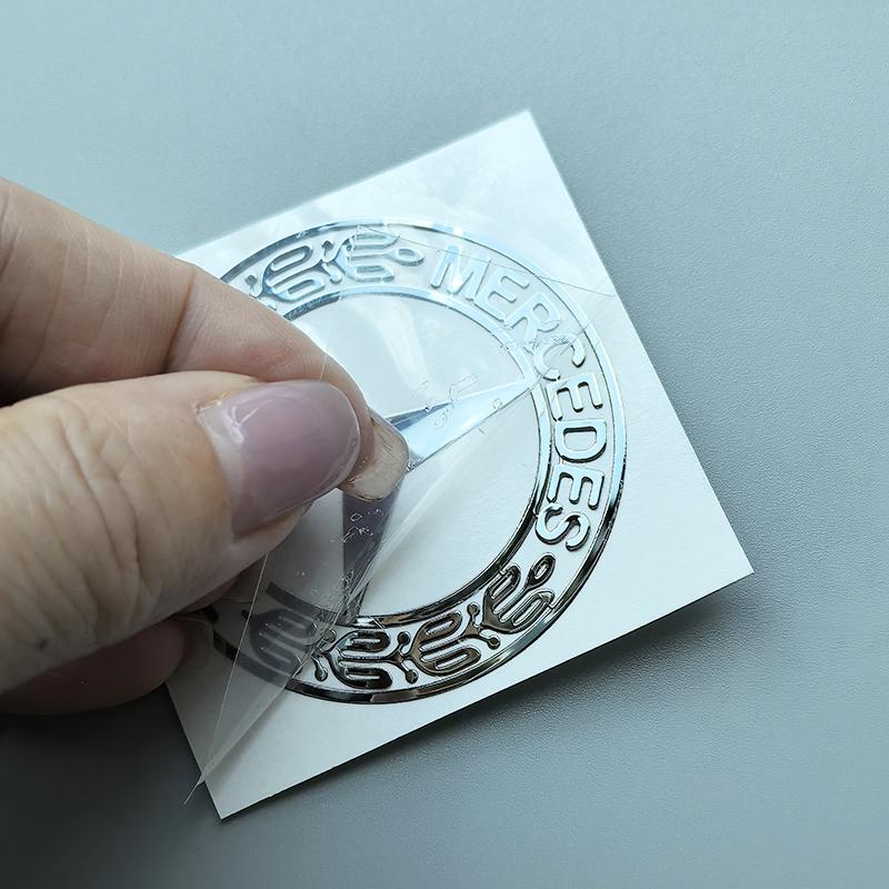 3cm 5cm Round Wheat Star Badge Thin Nickle Logo Car Sticker for Mercedes Benz Window Windshield Ipad Phone Accessory Logo