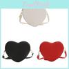 Street Style Pu Grid Pattern Heart-shaped Bag Women's Spring Fashion High-end Shoulder Crossbody Bag