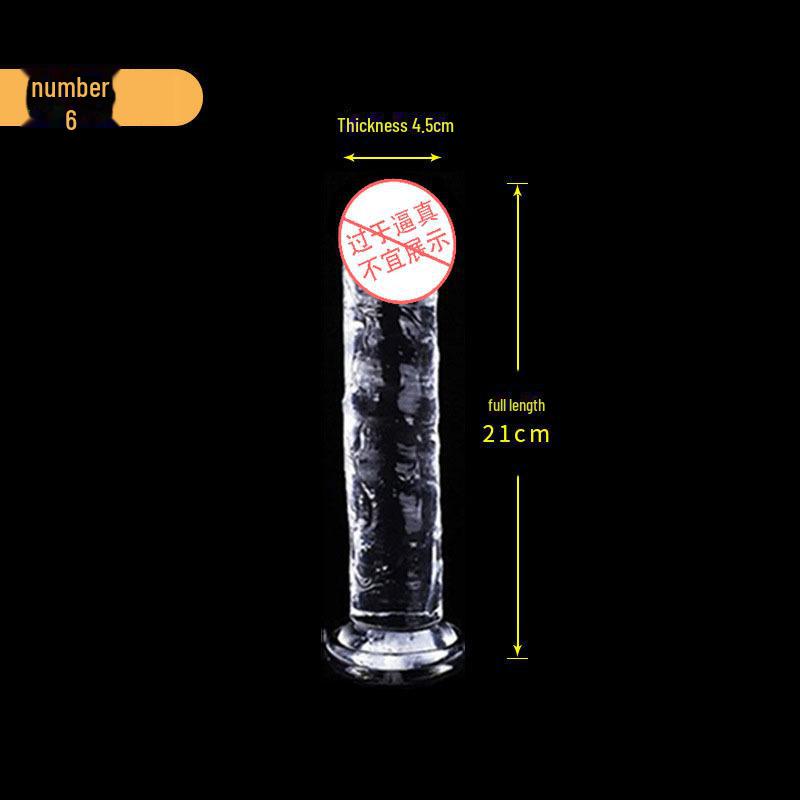 Dildo de cristal transparent Yongai - Jucărie sexuală realistă pentru adulți pentru femei