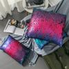 Case Dual Pillow Color Flip Sequin Cushion Cover Home Living Room Gift Decor