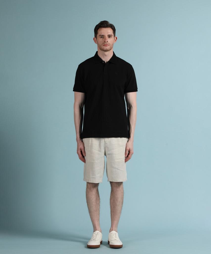 PANICALE Black Logo Short Sleeve Polo Shirt