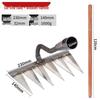 Dual-Use Reinforced Multi-Tooth Hoe and Rake for Soil Loosening and Weeding
