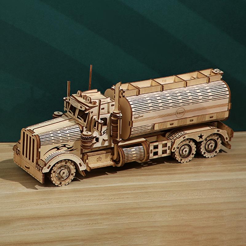 3D Wooden Jigsaw Puzzle: Oil Tanker Piggy Bank DIY Truck