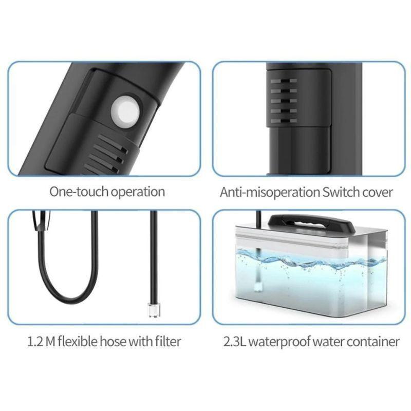 Water Container Full Sets Portable Travel Bidet Electric Handheld Personal Bidet Sprayer for Personal Cleaning for Toilet with 2.3 Liters