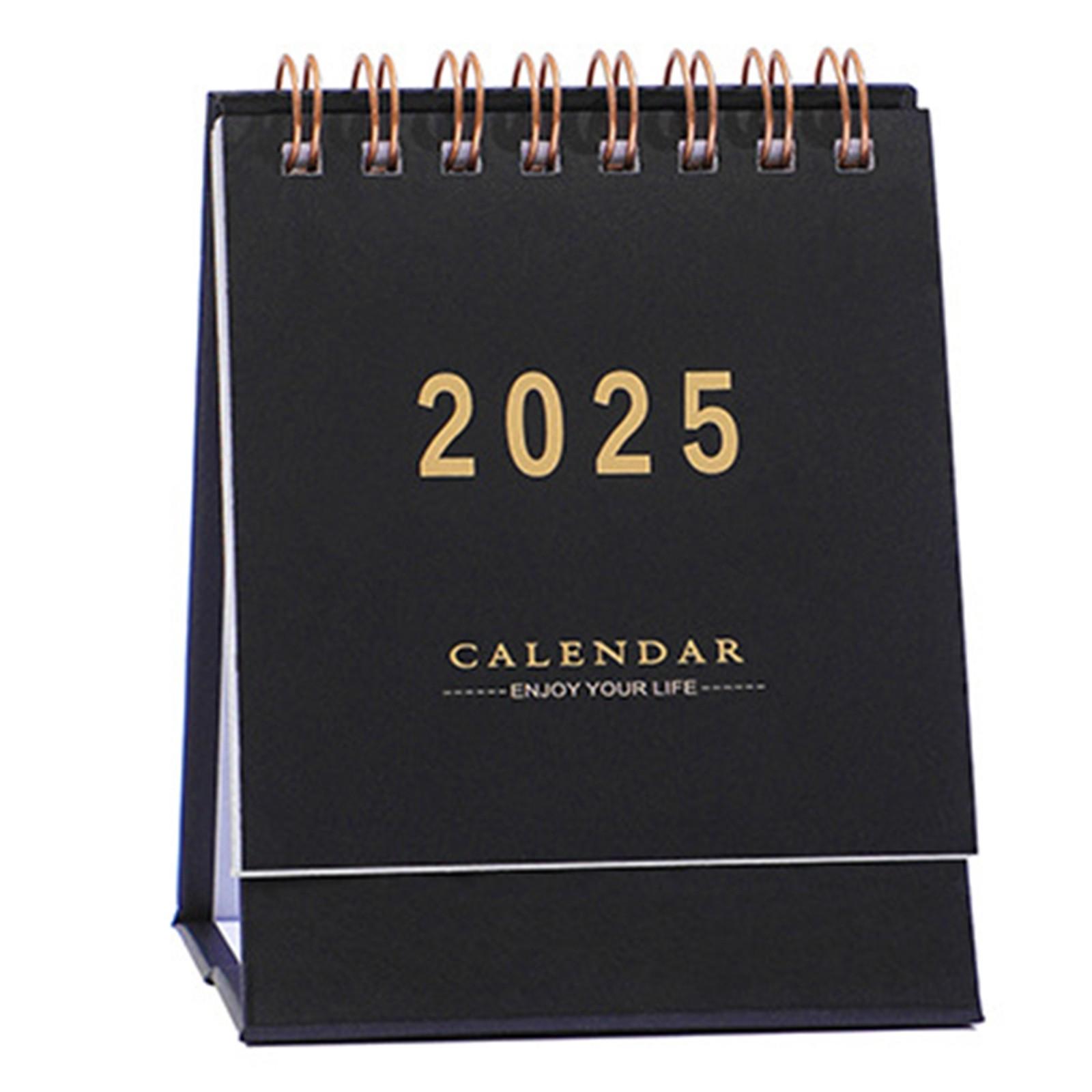 2025 English Small Desk Calendar Color Calendar Desktop Memo Record Message Small Ornaments One Size