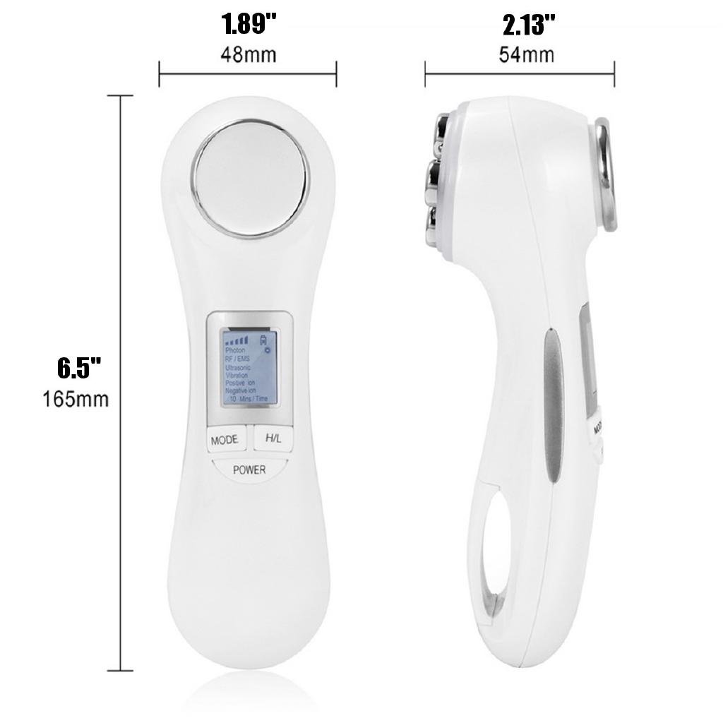 Face Photon RF Radio Frequency EMS Mesotherapy Led Light Therapy Microcurrent Ultrasonic Vibration Face Lifting Massage 6 In 1
