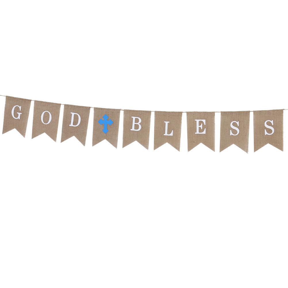 

Модные льняные подвесные флажки в форме хвоста, джутовый баннер-вымпел для украшения вечеринки (# 03)