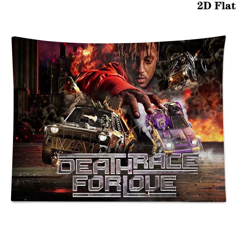 Juice Wrld Wall Tapestry Aesthetic Wall Hanging Printed Fabric Blanket Decorative Tapestries for Bedroom Living Room Home Decor