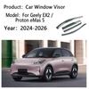 Car Window Visor For Geely EX2 Proton eMas 5 2024-2026 Vent Awning Sun Rain Wind Guard Cover Deflector Weathershield Accessories