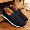 Winter men's cotton shoes, velvet warm old Beijing cloth shoes, casual men's winter shoes elastic mouth towel cotton shoes