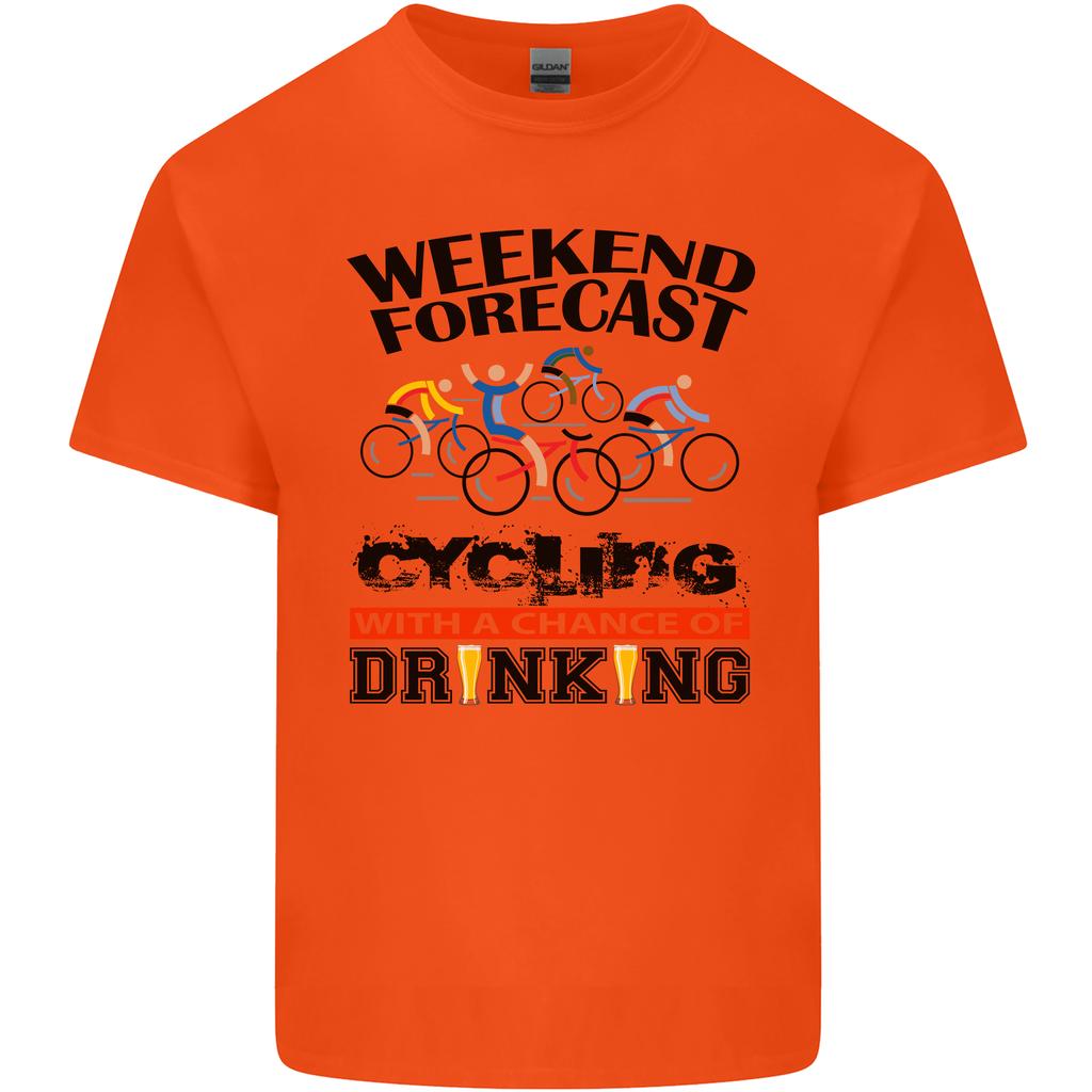 Weekend Forecast Cycling Cyclist Bicycle Unisexs Light Cotton TShirt